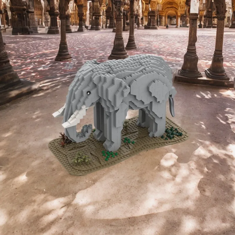 2202pcs MOC Elephant Sculptures Model Building Blocks Construction Toys Christmas Gift Collection Art Education Brick Craft