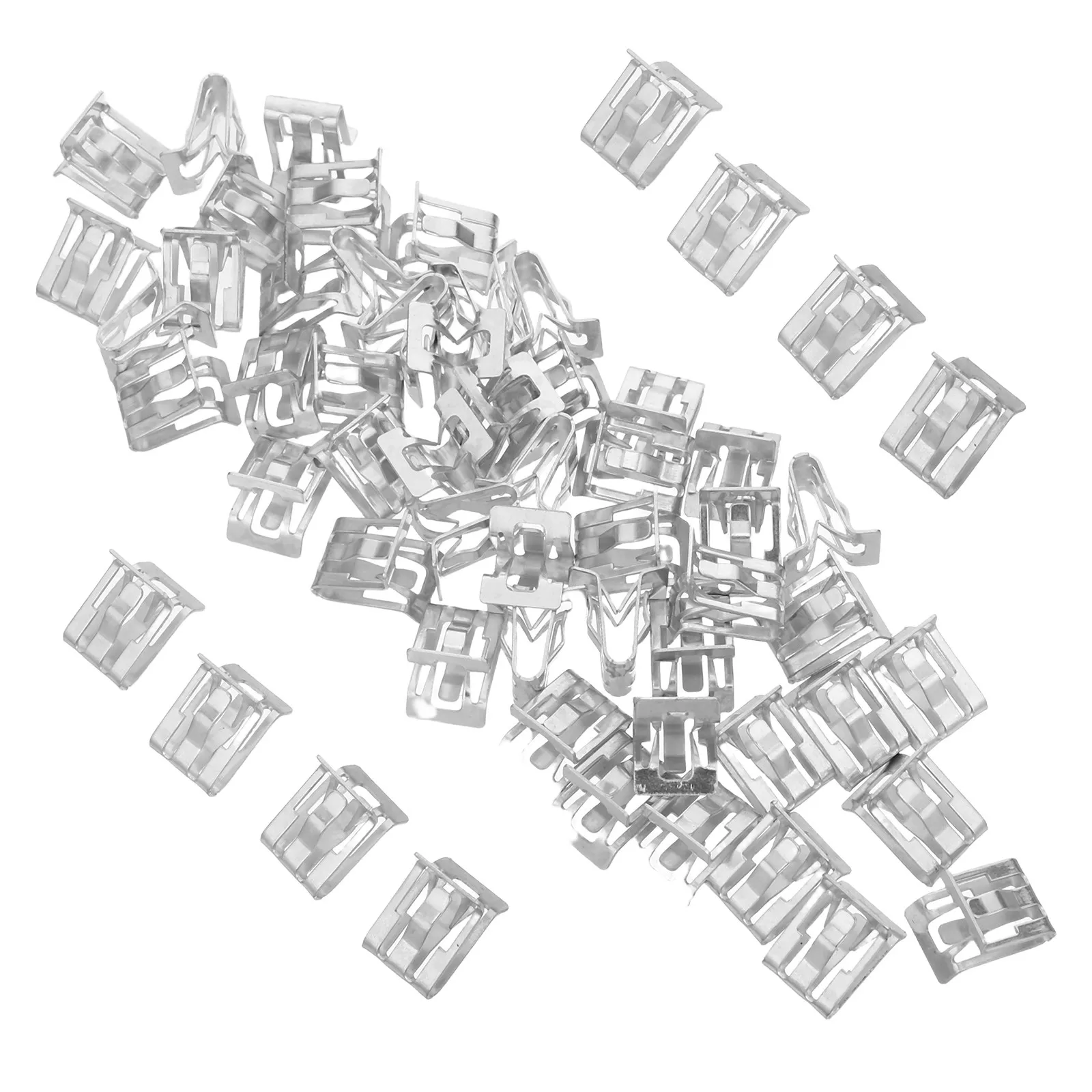 120Pcs Car Interior Clip Fasteners Metal Dashboard Console Trim Panel Retainers U-Shaped Metal Dash Retainer Clips for Suv
