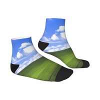 A pair of classic Windows XP desktop printed men's socks Novelty Happy boat socks casual Hip Hop Harajuku style crazy socks gift