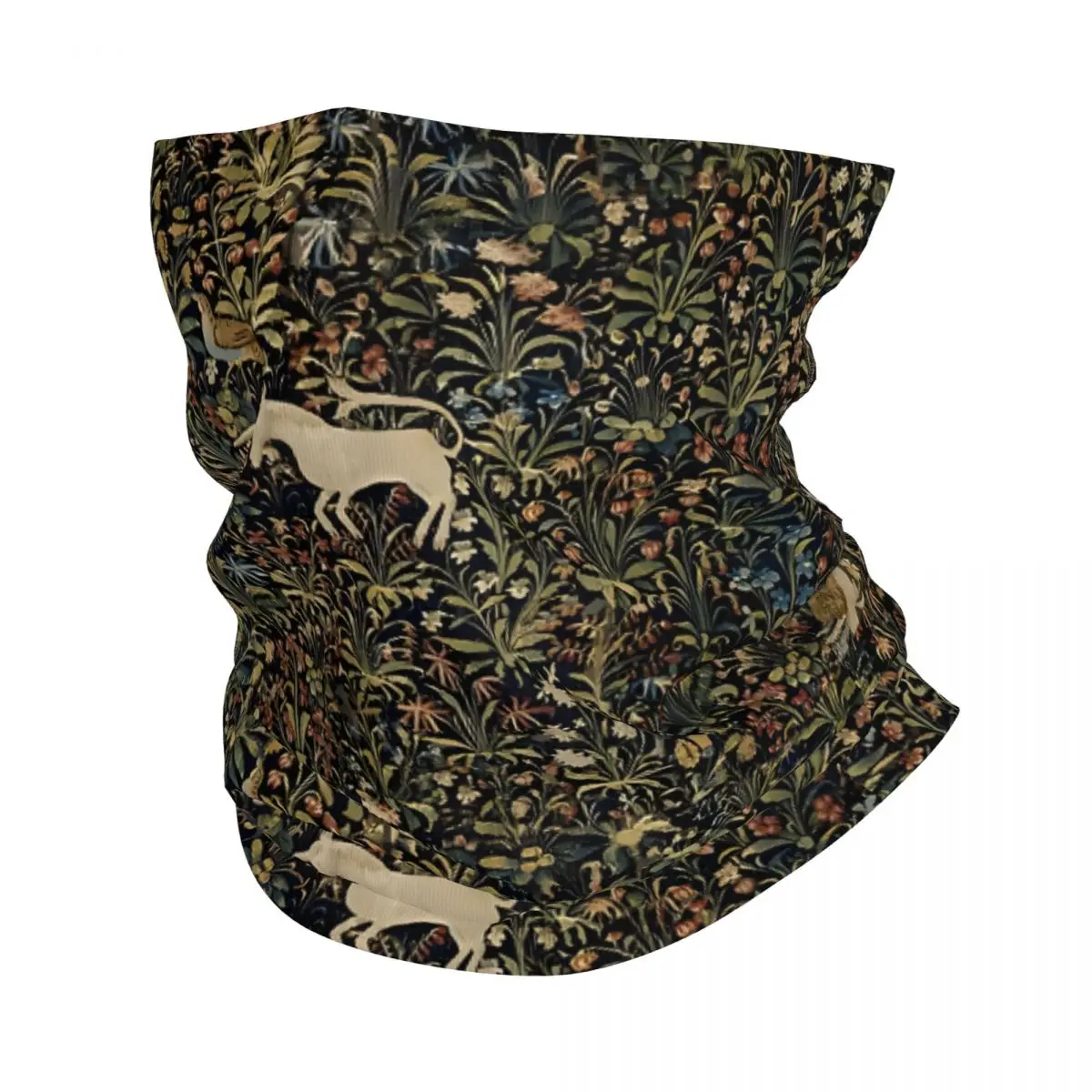 Medieval Unicorn Midnight Bandana Neck Gaiter Printed Balaclavas Wrap Scarf Multifunctional Cycling Running for Men Adult