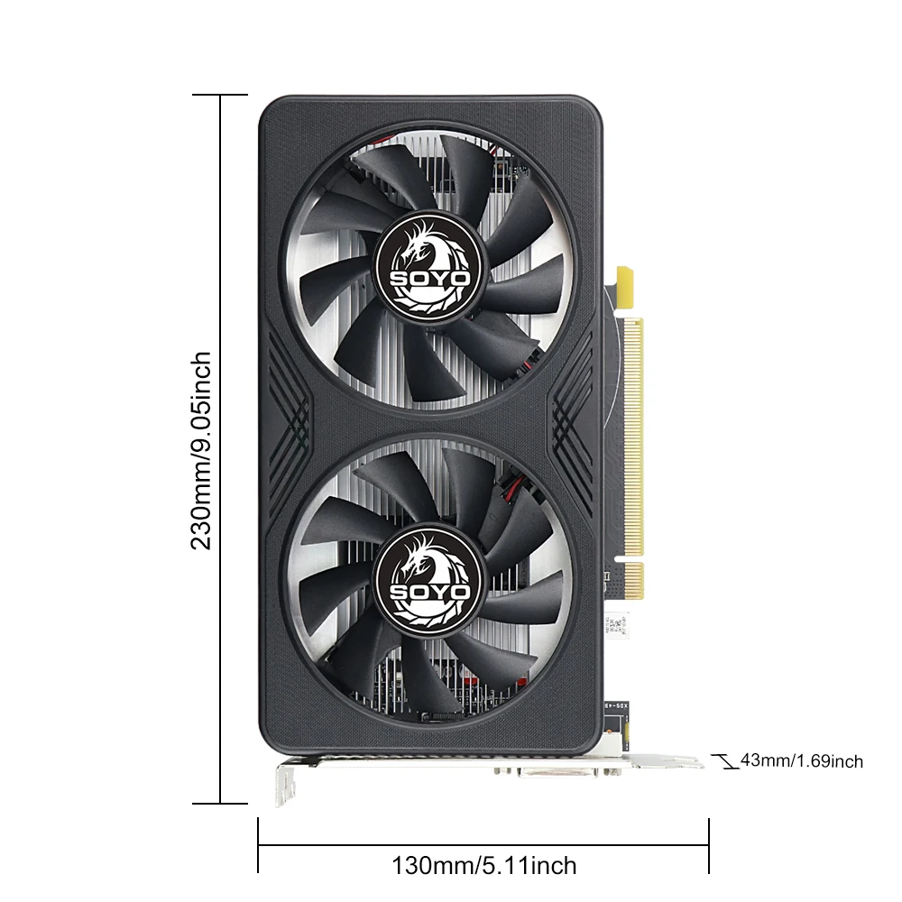 بطاقة رسومات SOYO AMD Radeon R9 370 4G GDDR5 ذاكرة الفيديو 256Bit بطاقة الألعاب PCIE3.0x16 DP DVI لمضيف الكمبيوتر المكتبي