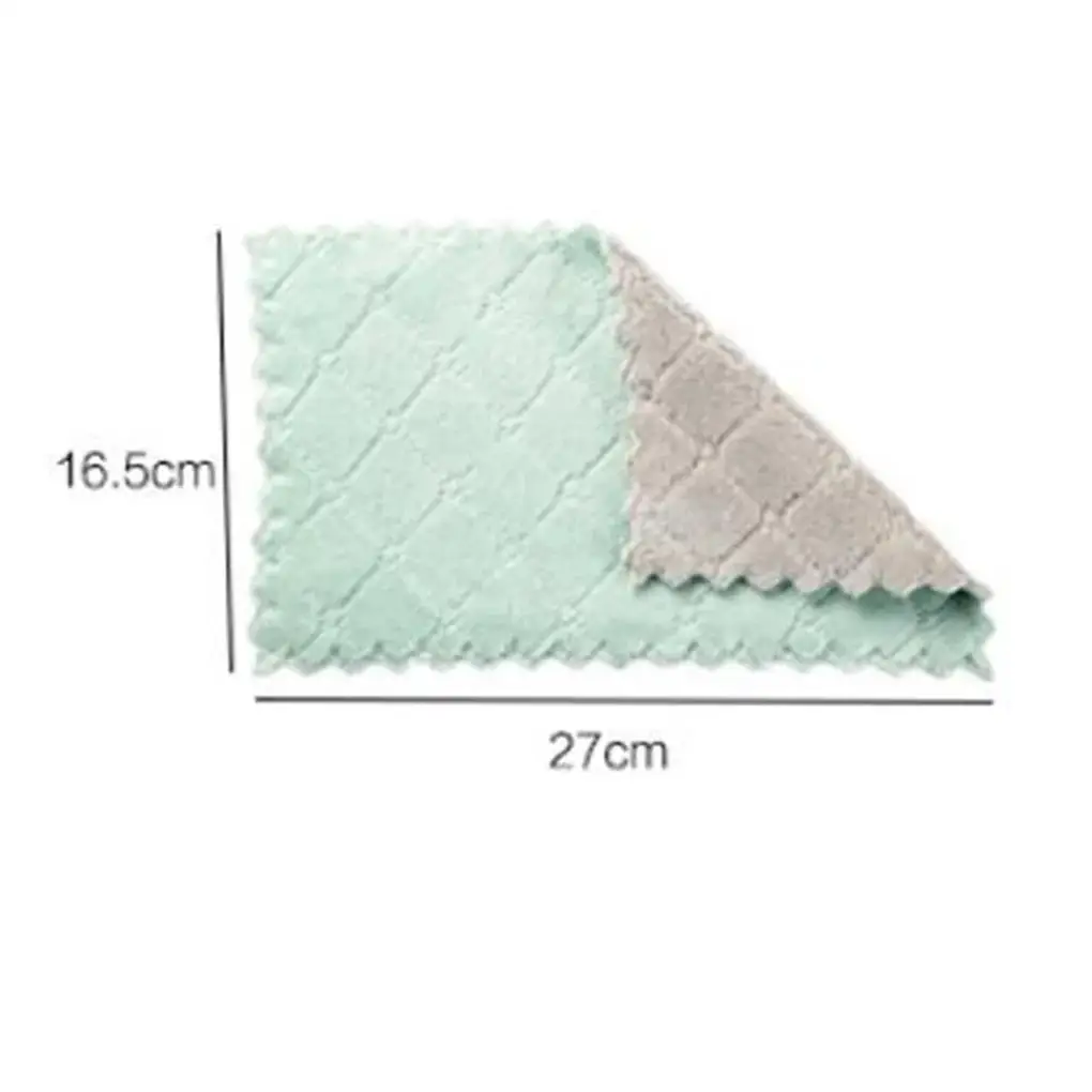 Absorbent Microfiber Kitchen Dish Cloth Non-stick Oil Household Cleaning Wiping Towel Kitchen Tool Hot 1/2/5/10PCS Double-layer