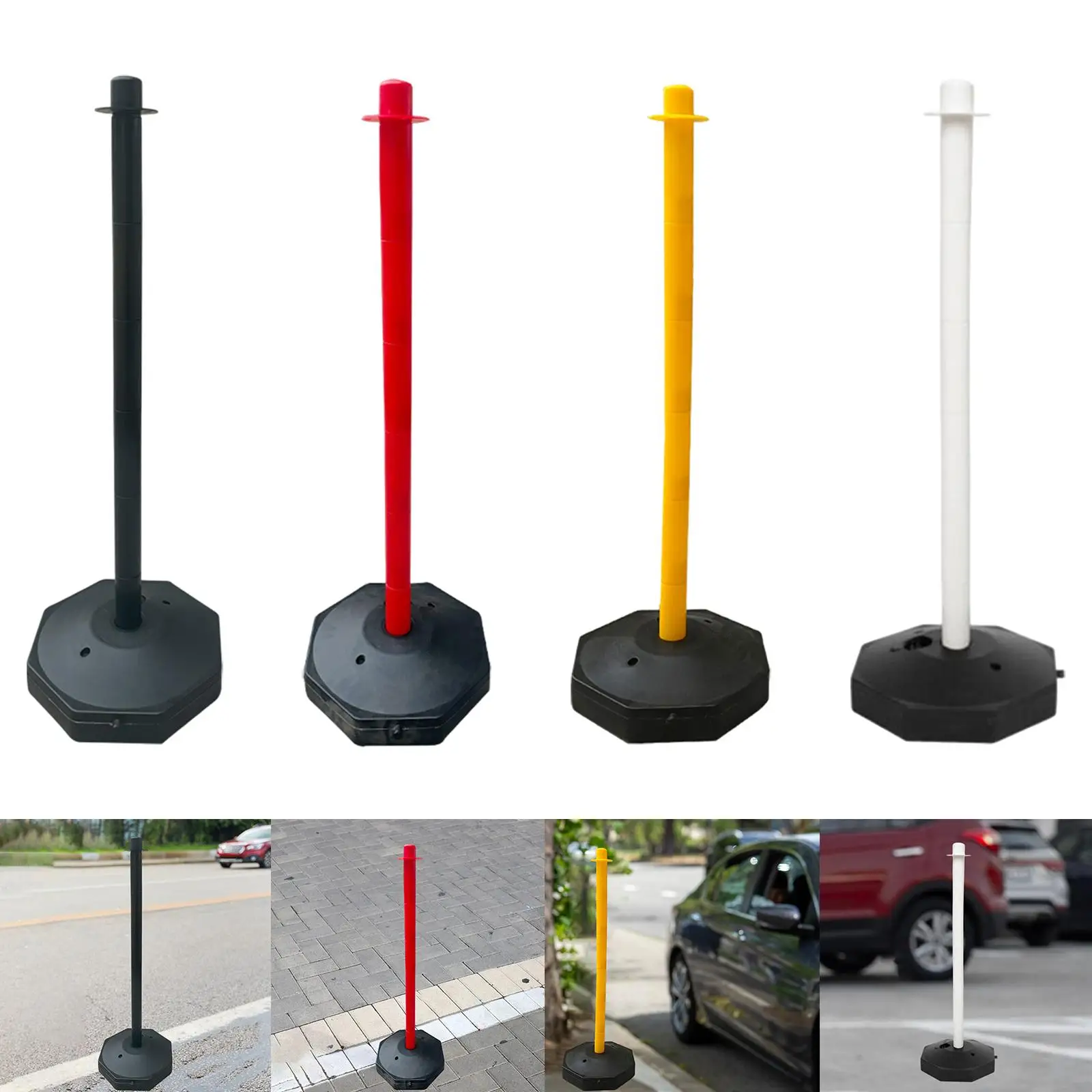 

85cm Traffic Cone Barrier Warning Pile Portable Caution Post for Parking Lot