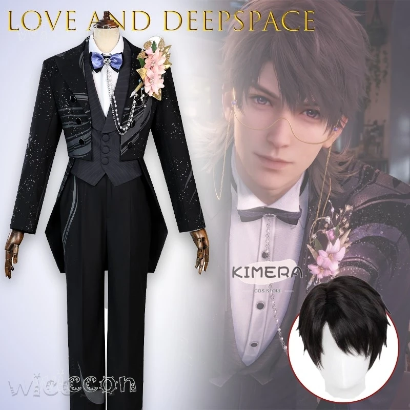

Love And Deepspace Caleb Косплей Свадебный костюм DAA Pilot Аниме Наряд жениха Хэллоуин Игра Рождественский костюм Вечеринка Свадьба Cos