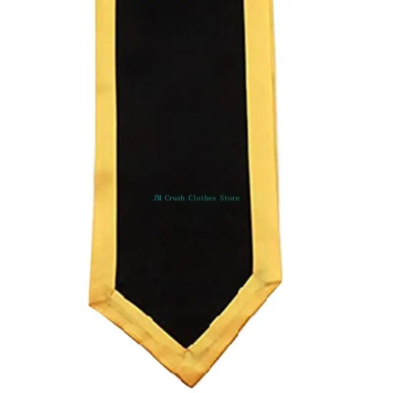 

K1ME Graduation Plain Graduation Stole Angled End with Trim Unisex Adult Scarf
