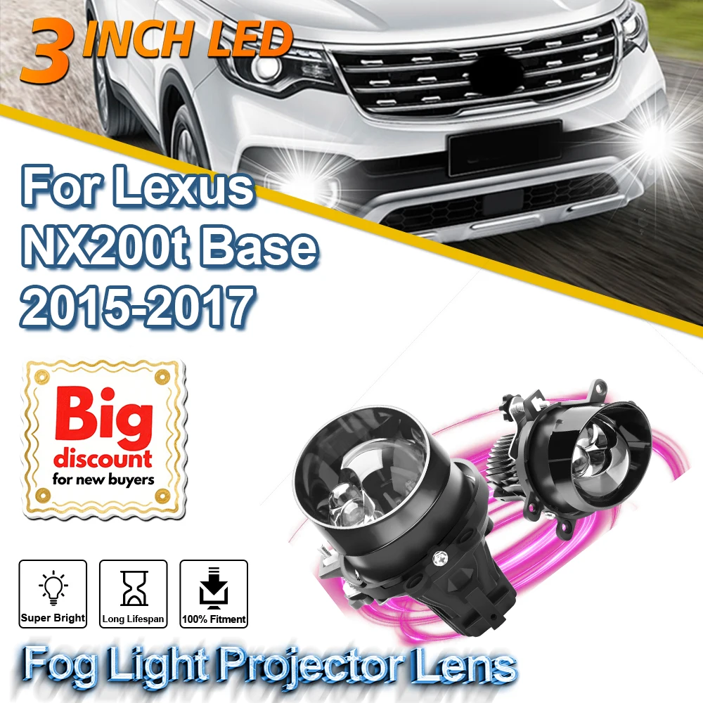 

ROADSUN 3.0 Inch Auto Fog Light Projector Lens Assembly LED Fog Lamp Bulb Car Accessories For Lexus NX200t Base 2015 2016 2017