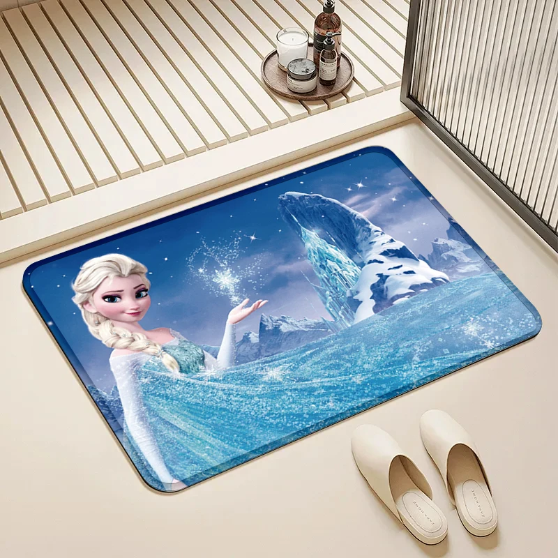 

Disney Frozen Elsa Door Mat Non-Slip Washable Floor Rug for Home Kids Room Bathroom Kitchen Decor