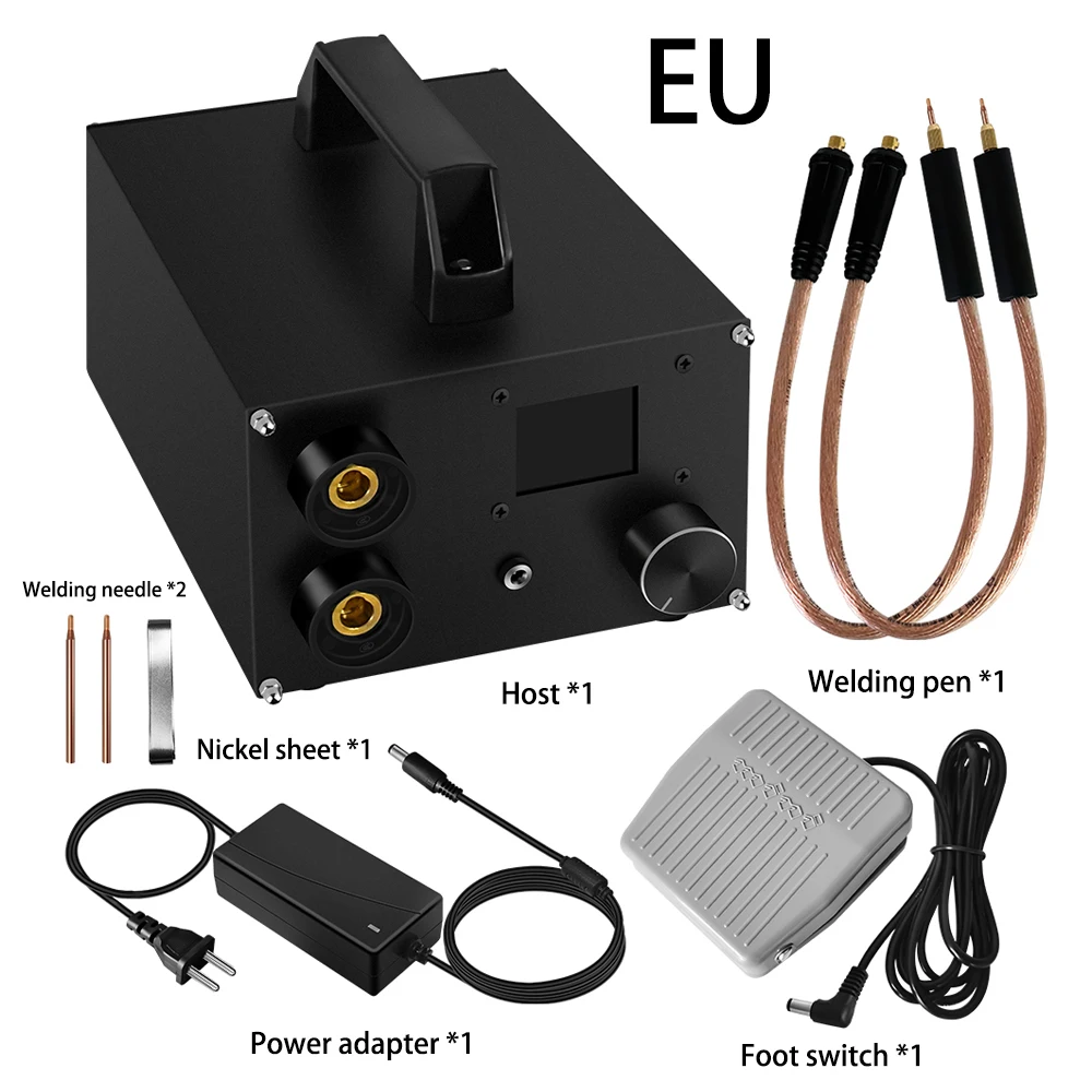 5V/2100A Super Capacitor Digital Spot Welder Portable 18650 Nickel Band Full Set High-power Handheld Energy Storage