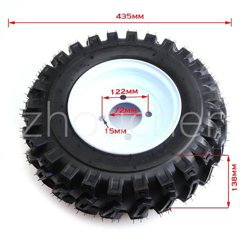 16 inch ATV tubeless wheels 16x6.50-8 vacuum Tyre With 8 inch iron hub for snowplow Lawn Mower Farm Vehicle Tool Car Tire Parts