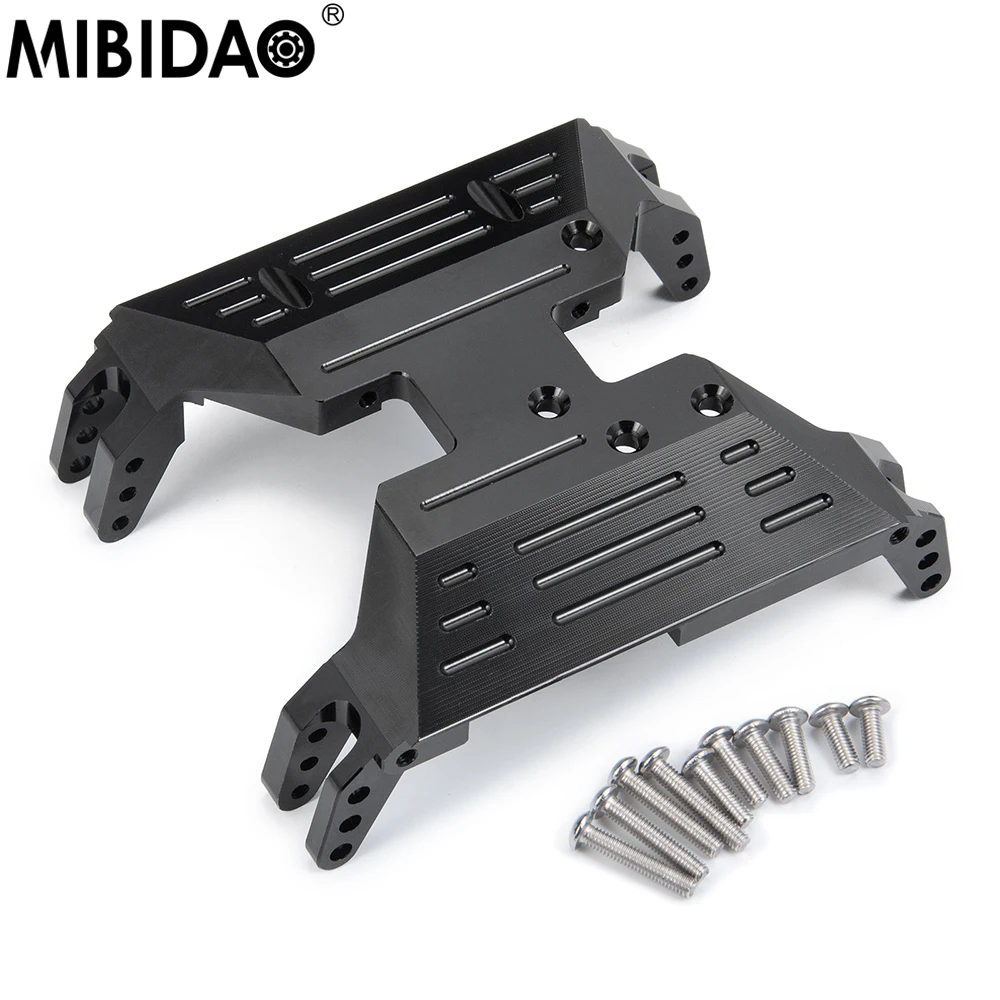 MIBIDAO Metal Gearbox Bottom Base Mount Middle Skid Plate For 1/10 Axial Capra 1.9 UTB AXI03004 RC Crawler Car Upgrade Parts