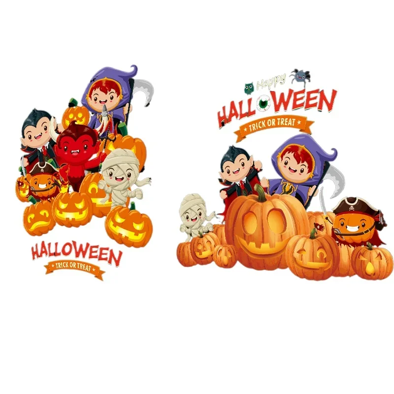 

Halloween Decorative Stickers Mall Clothing Store Window Glass Door Static Stickers Window Grilles