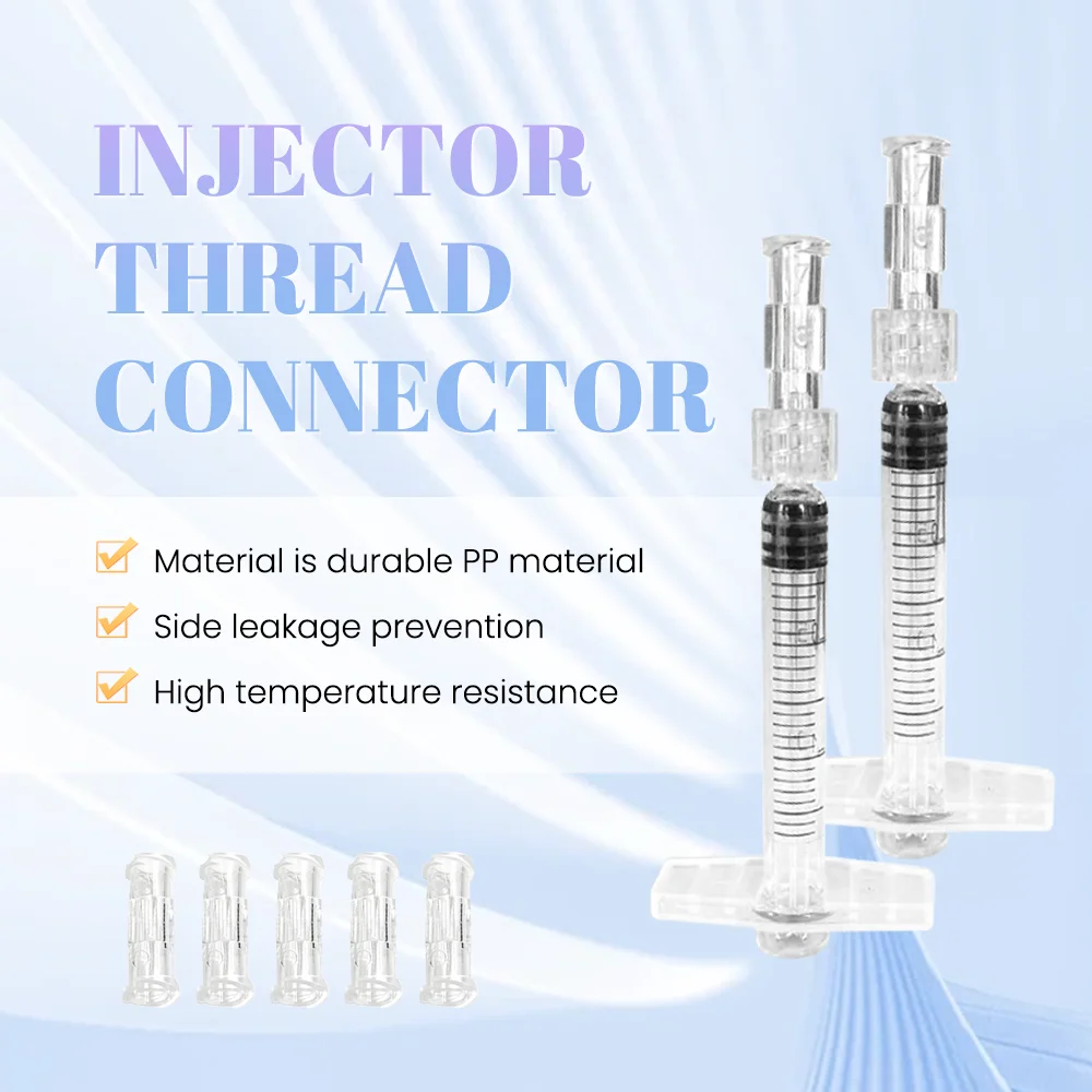 Pp Material Transparent Syringe Double-Way Connector Use In Sterile Environment Leak Proof Luer Thread Connector