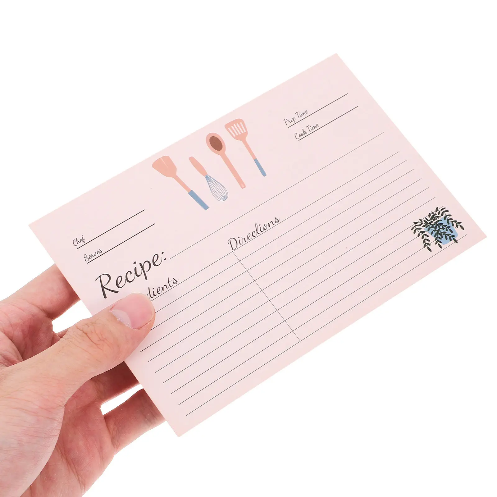 50Pcs Convenient Recipe Cards Thick Paper Material Easy Ink Absorption Cooking Method Recording Food Note Card Bridal Shower
