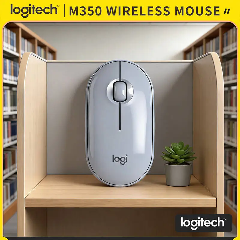 

Бесшумная эргономичная мышь Logitech M350 — гладкий и элегантный дизайн, бесшумная работа, 1000 DPI, радиус действия 10 м, идеально подходит для дома, офиса и учебы