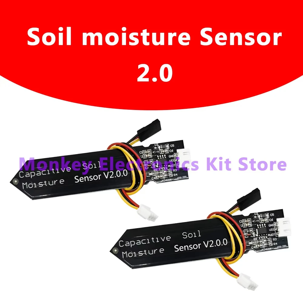 1/3 Capacitive Soil Moisture Sensor Module Suitable for R3 Board Corrosion-Resistant Humidity Detection Garden Watering DIY