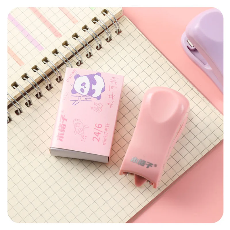 Mini office stapler set Easy to peel off Quick binding Sturdy construction Suitable for school Home or office...