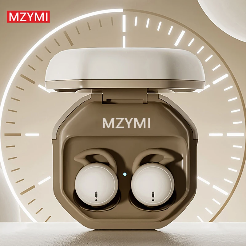 MZYMI Wireless Earbuds For Sleeping Mini Invisible Bluetooth 5.3 Earphones Noise Cancelling for Side Sleep Headphone With Mic