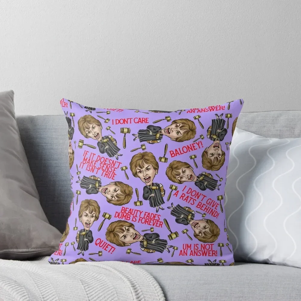 

Purple Judge Judy Print Throw Pillow Pillowcase Cushion Throw Pillow Decorative Cushion Cover Decorative Sofa Cushions pillow