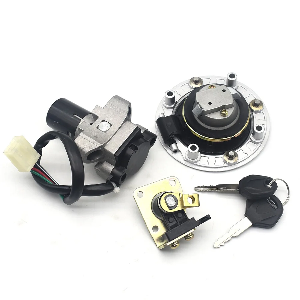 Motorcycle Ignition Switch Fuel Gas Cap Seat Lock Key Kit For Suzuki GSF250 Bandit 77A GSF400 GSX400 GK79A Impulse GS500 94-2000