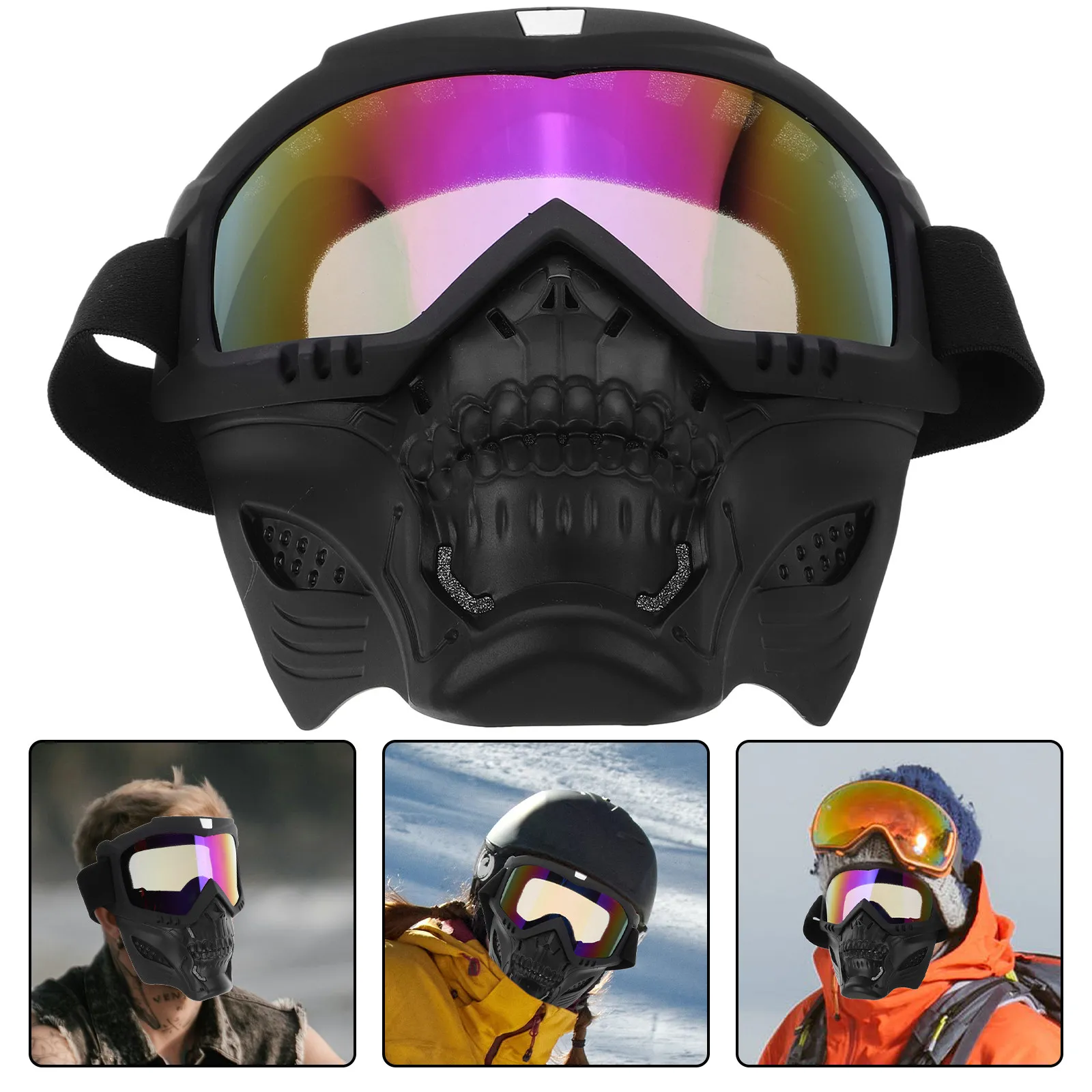 

Motorcycle Goggles Off Road Dirt Bike Atv Motocross Ski Snowboarding Cycling Uv Protection Anti Fog Adjustable Strap Comfortable