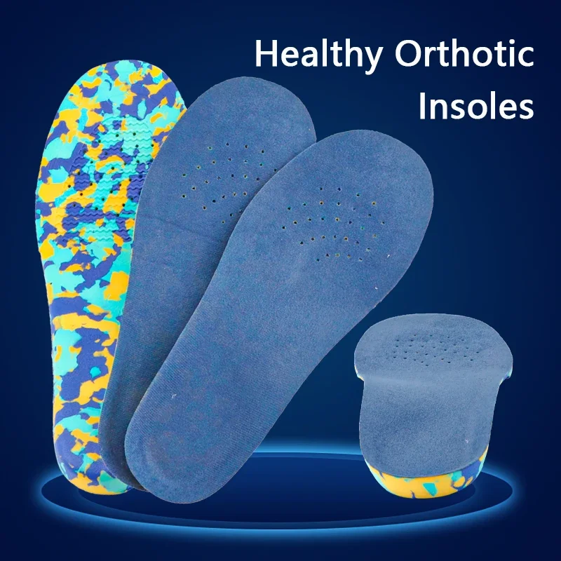 Crianças Orthotic Shoe Palmilhas, inserções infantis de espuma de EVA, pés chatos, fascite plantar, Running Pads, Foot Care Almofada, Arch Suporte