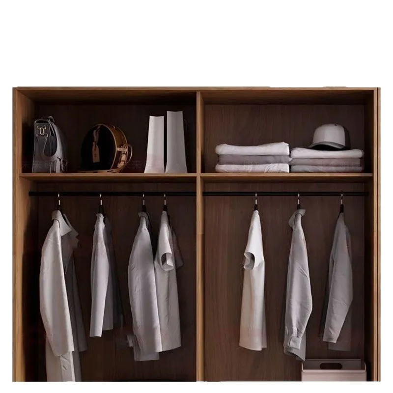 

Шкаф для спальни с раздвижными стеклянными дверями и подсветкой, простой современный дизайн для небольшой квартиры