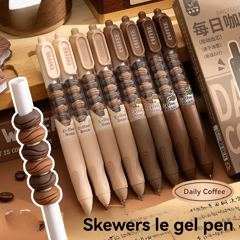 4 قطعة قلم جل الصحافة فرشاة محايدة سؤال قلم الماء الأسود عالية الجمال Ins الرياح قلم توقيع لطيف التجفيف السريع قابل للمسح #2