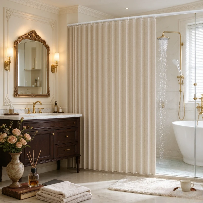 Modern Waterproof Accordion Folding Curtain Kitchen Door Divider Cabinet Cover Shower Drape Hotel Hanging Blind Home Decor