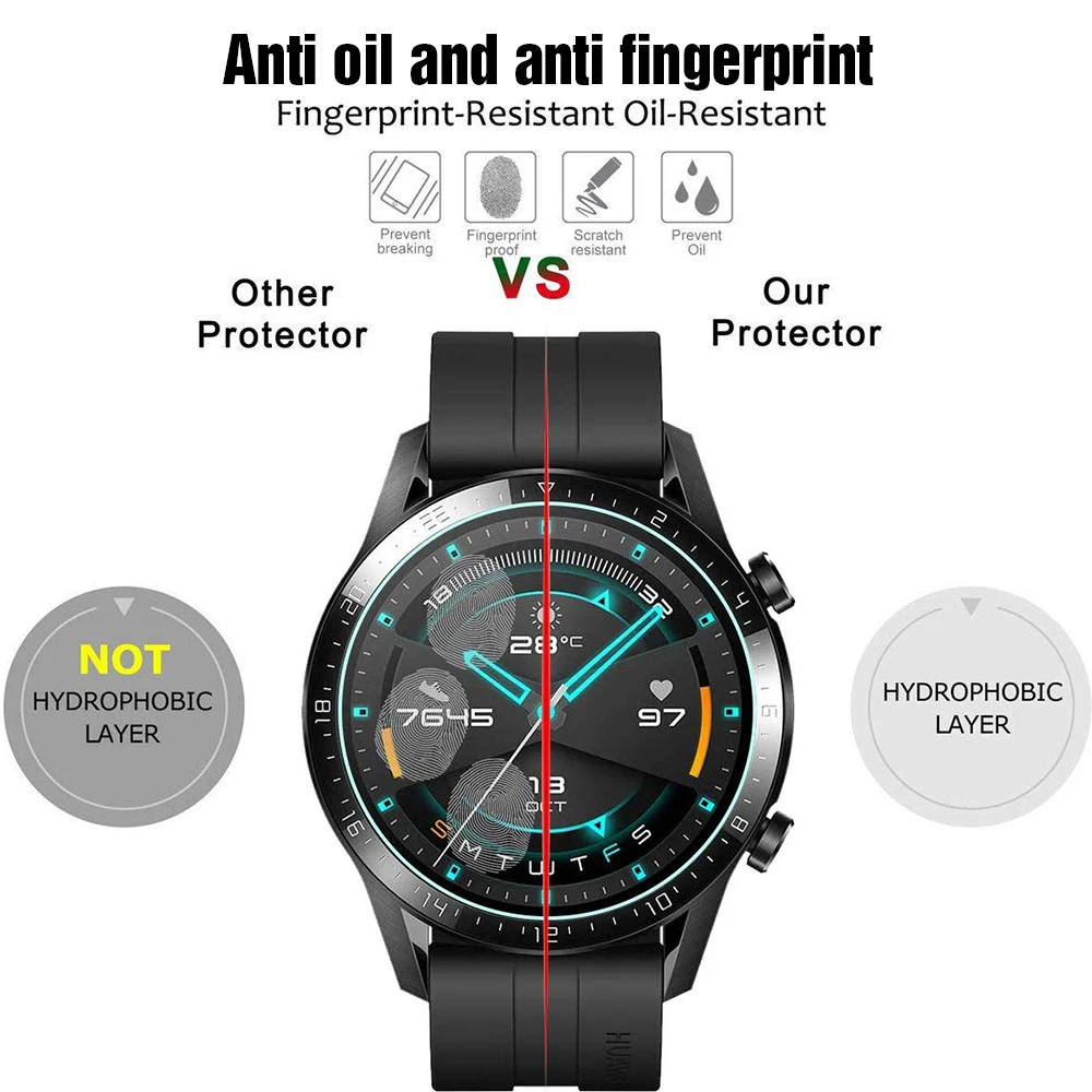 HD Clear Screen Protector for Huawei Watch GT 2 Smart Watch Full Coverage Soft Protective Film for Huawei Watch GT2 42mm 46mm