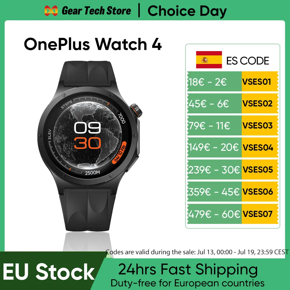 Nuevo Reloj Inteligente OnePlus Watch 4 Versión Global 2026, Procesador Snapdra…