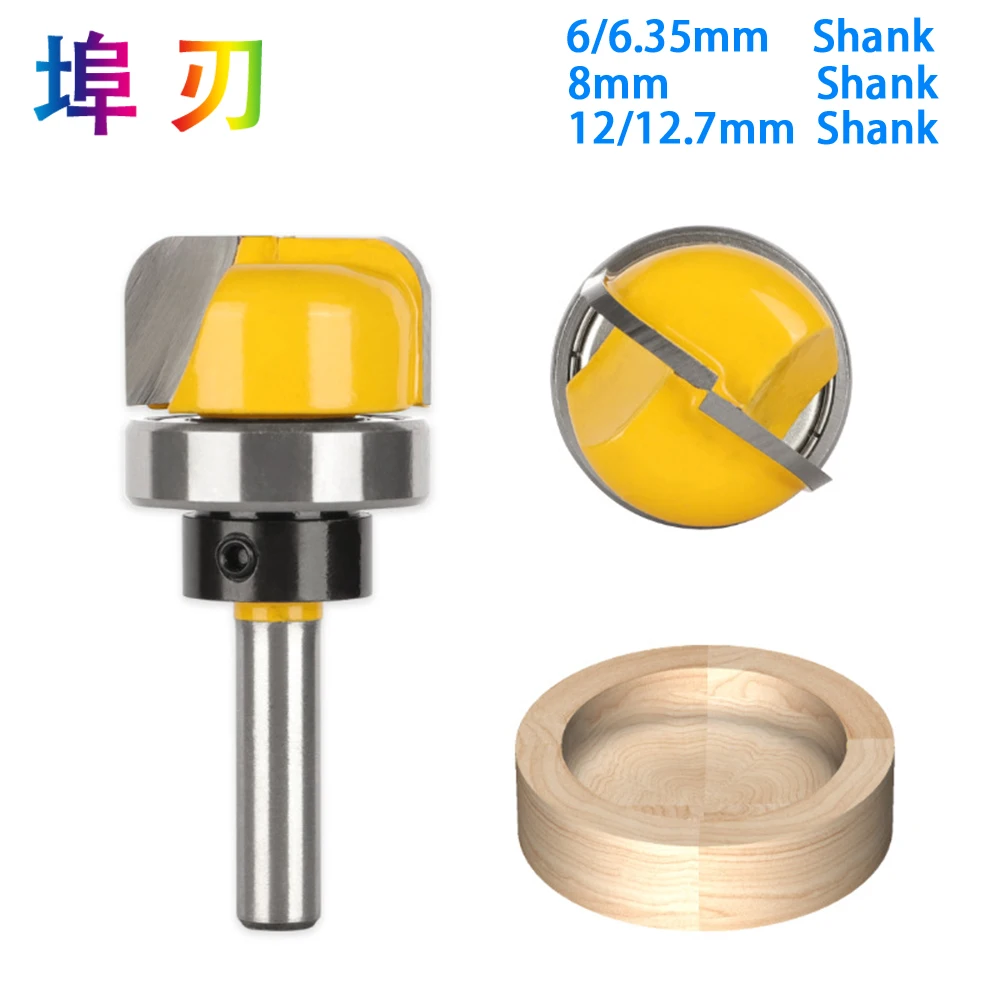 Rodada Fresa de Nariz com Rolamento Tigela Bandeja Router Bit Madeira para Madeira mm 635 mm mm Shank 11 Diâmetro Lt079 1pc