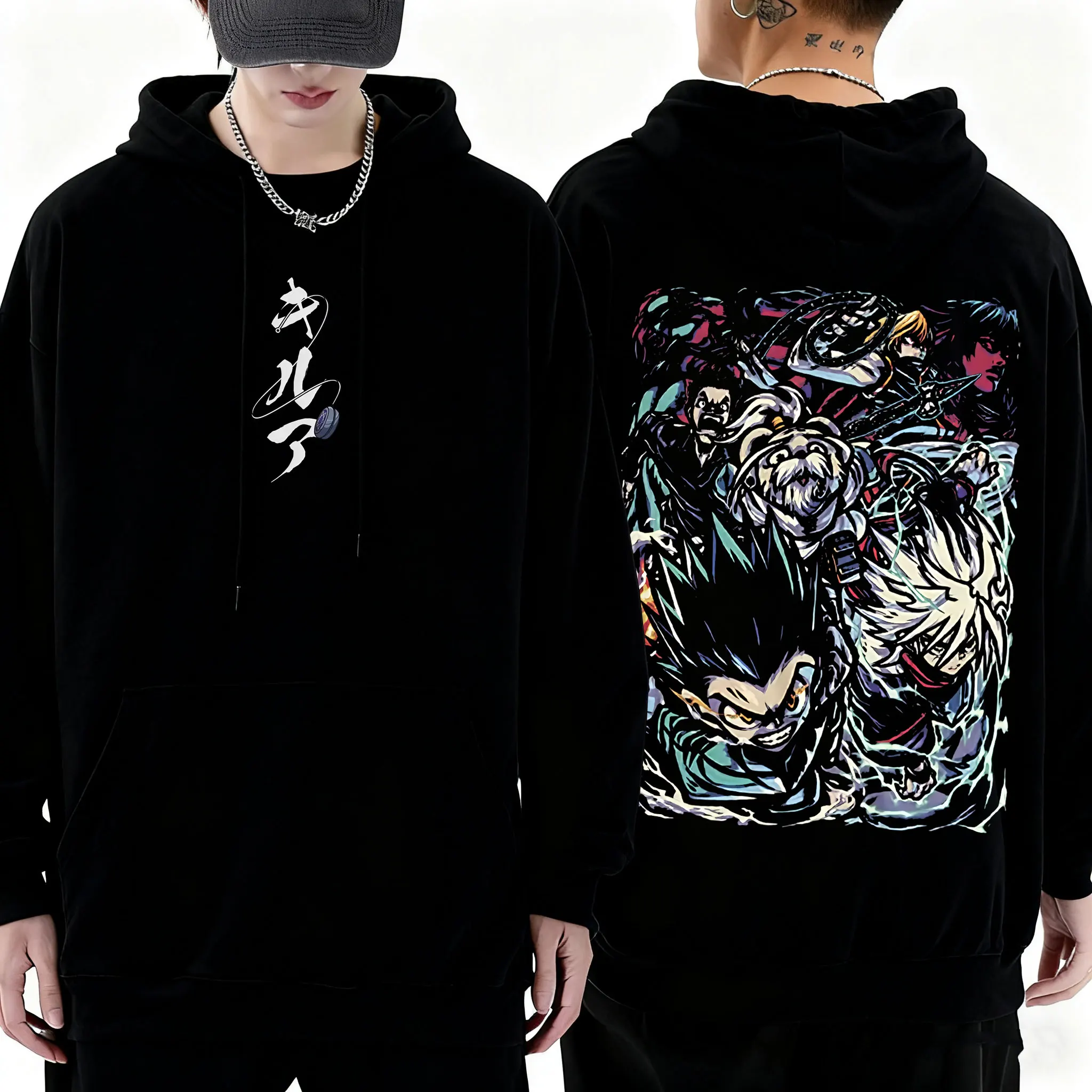 

Anime Hunter X Hunter Gon Freecss Killua Zoldyck Kurapika Graphic Hoodie Men Women Casual Sweatshirt Male Vintage Cool Hoodies
