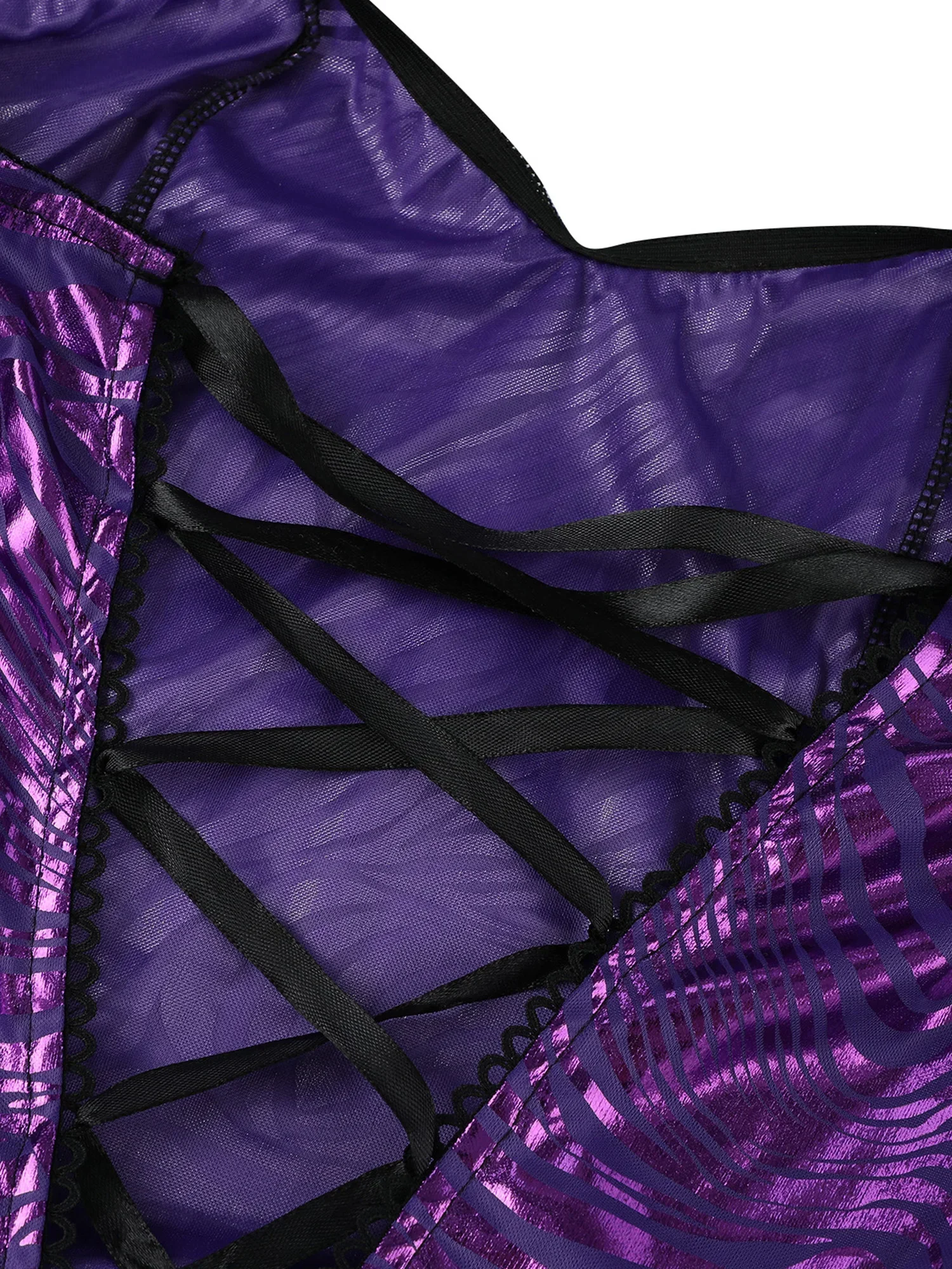 أزياء حورية البحر أرييل الأميرة للنساء البالغات أزياء حورية البحر التنكرية للهالوين فستان مكشكش مزين بالترتر