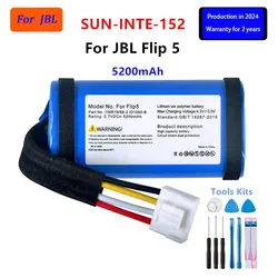 Original SUN-INTE-152 5200mAh Replacement Speaker Battery For JBL Flip 5 Flip5 JBLFLIP5 Batteries Free Tools