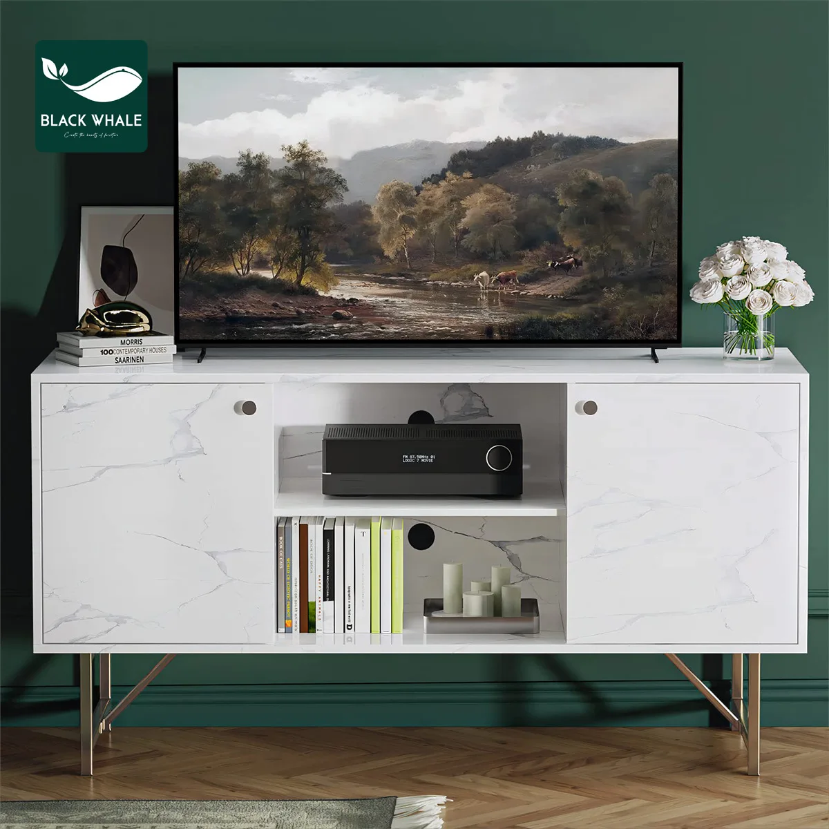 Amazon Panel Furniture Cross-border Supply Living Room TV Cabinet Floor Cabinet Storage Simple