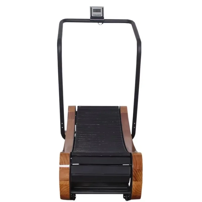 Wooden Home Use Fitness Equipment Cardio Training Bodybuilding Mechanical Curved Treadmill