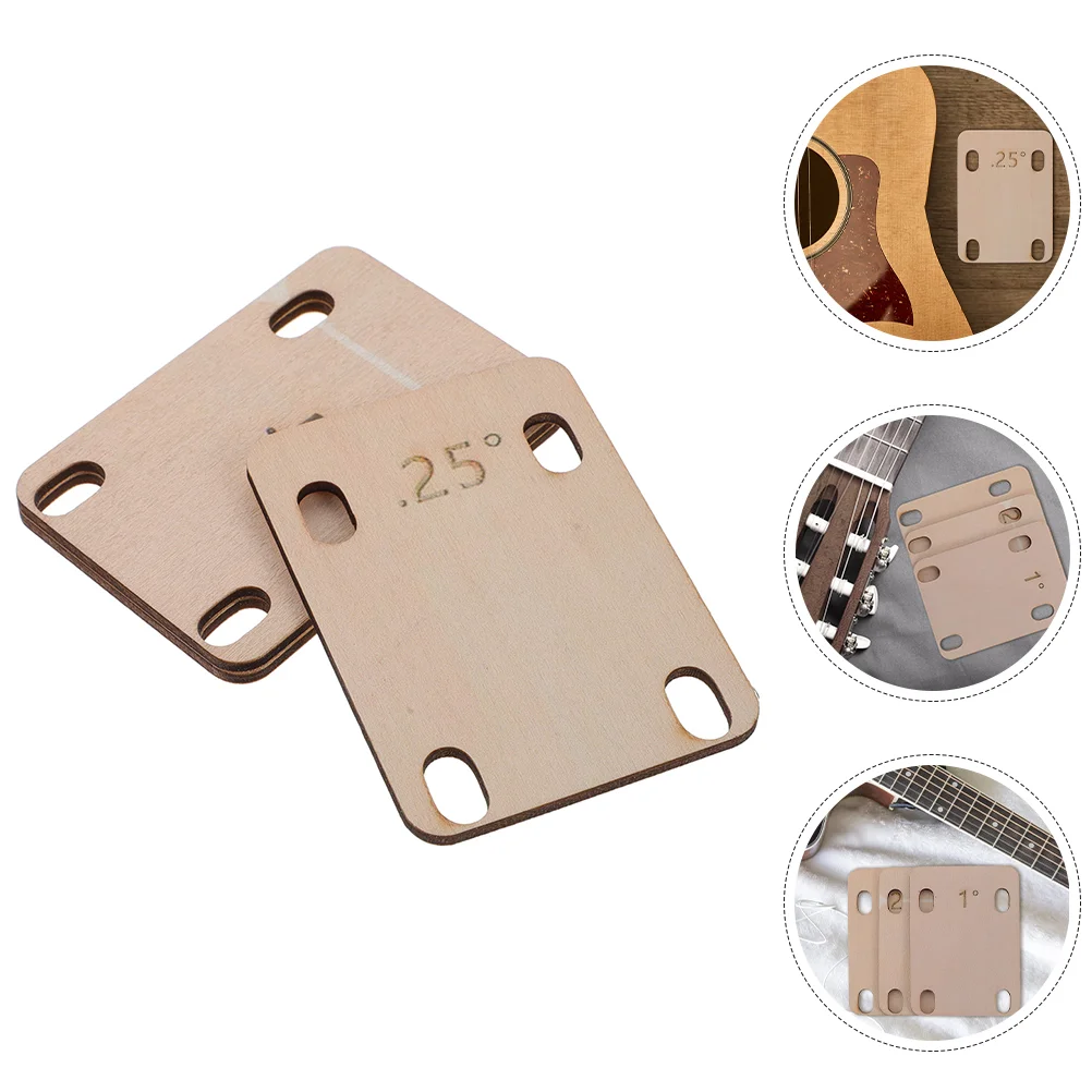 

Guitar Spacers Electric Neck Shims Replacement Wooden Bass Repair Plate Accessories