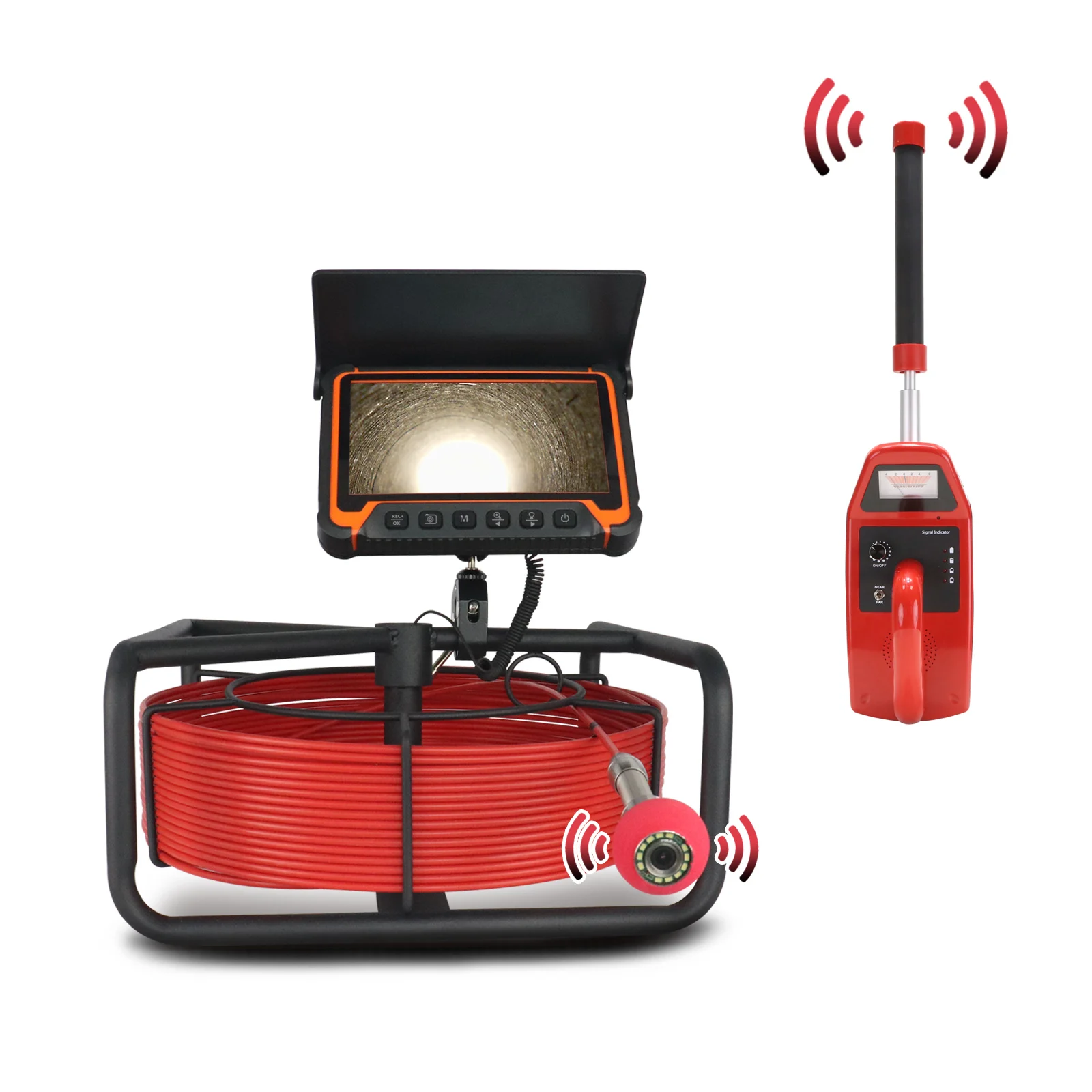 

Good seller 3kg Light Weight Sewer Drain Camera HD Video Pipe Inspection Camera for Pipes with DVR Self-leveling 512hz Transmitt