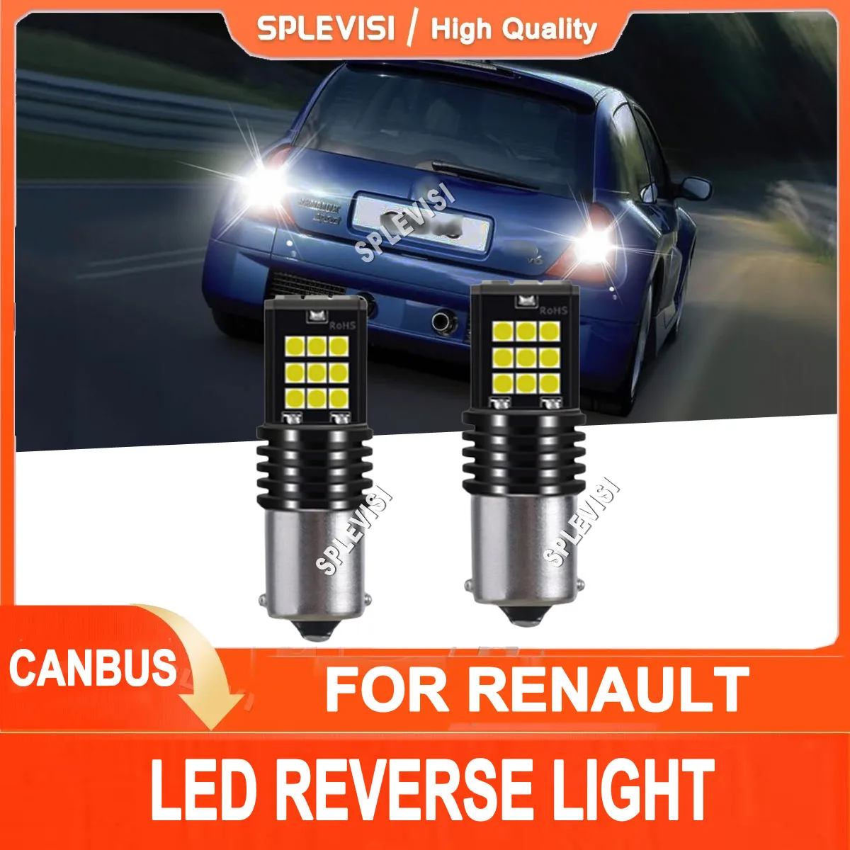 

2x 1156 BA15S 6000K White LED Back Up Reverse Lights Upgrade Set For Renault Avantime Alaskan Clio Grand Scenic Kangoo