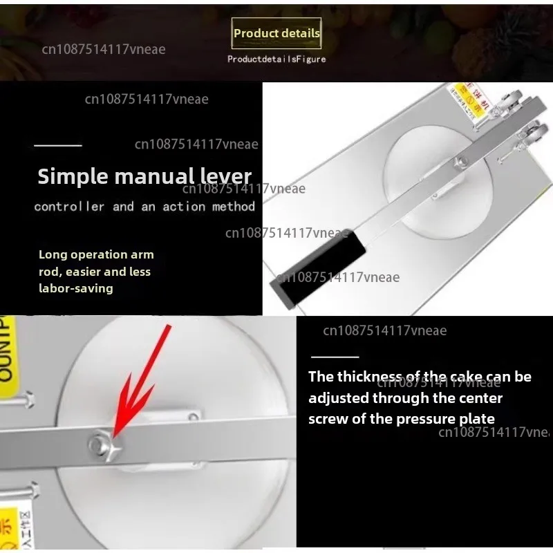 12cm/14cm/16cm/18cm/20cm/22cm/24cm máquina de prensagem de massa de pizza/imprensa manual de achatamento de massa de pizza