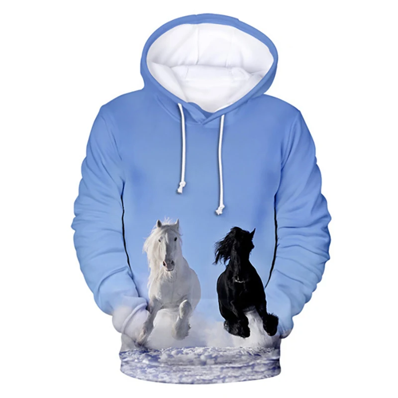 Horse Animal 3D Print Hoodies Spring Men Women Fashion Streetwear Oversized Sweatshirts Hoodie Pullovers Tracksuit Man Clothing