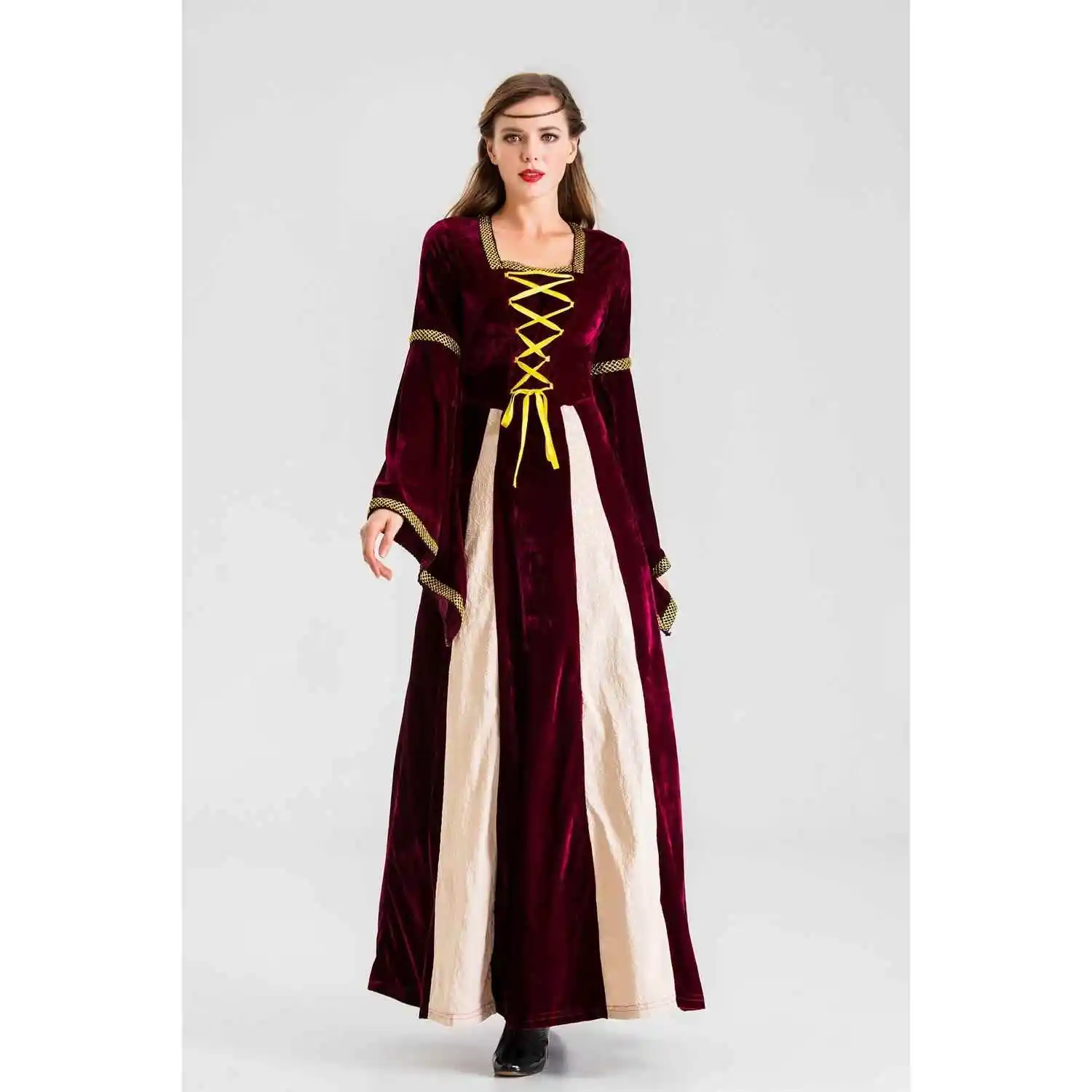 loween Queen Godd Court Princ Costume da spettacolo vintage europeo Sle Spettacolo teatrale Abbigliamento etnico da donna