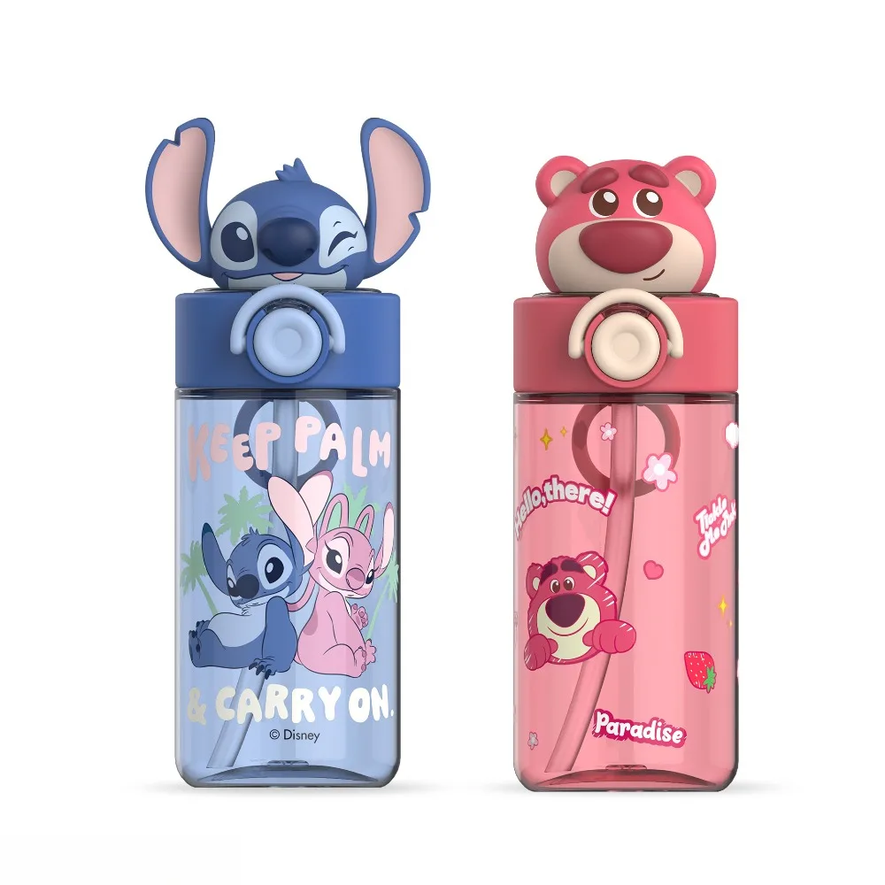 

Disney Lotso/Stitch, 16-унций, космическая чашка с соломинкой, детская соломенная чашка с героями мультфильмов, не содержащая BPA, герметичная, многоразовая, изысканный подарок