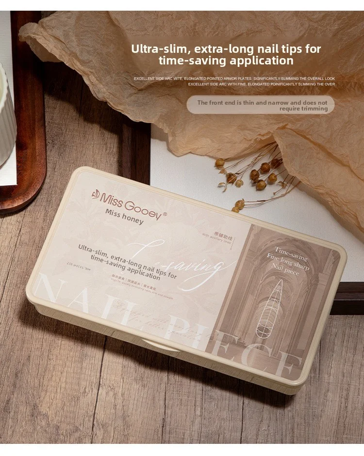 

Giant Time Saving Slender Pointed Nail Piece Wearing Armor No Grinding, Shallow Half Sticker Shaping Extension No Trace Obedienc