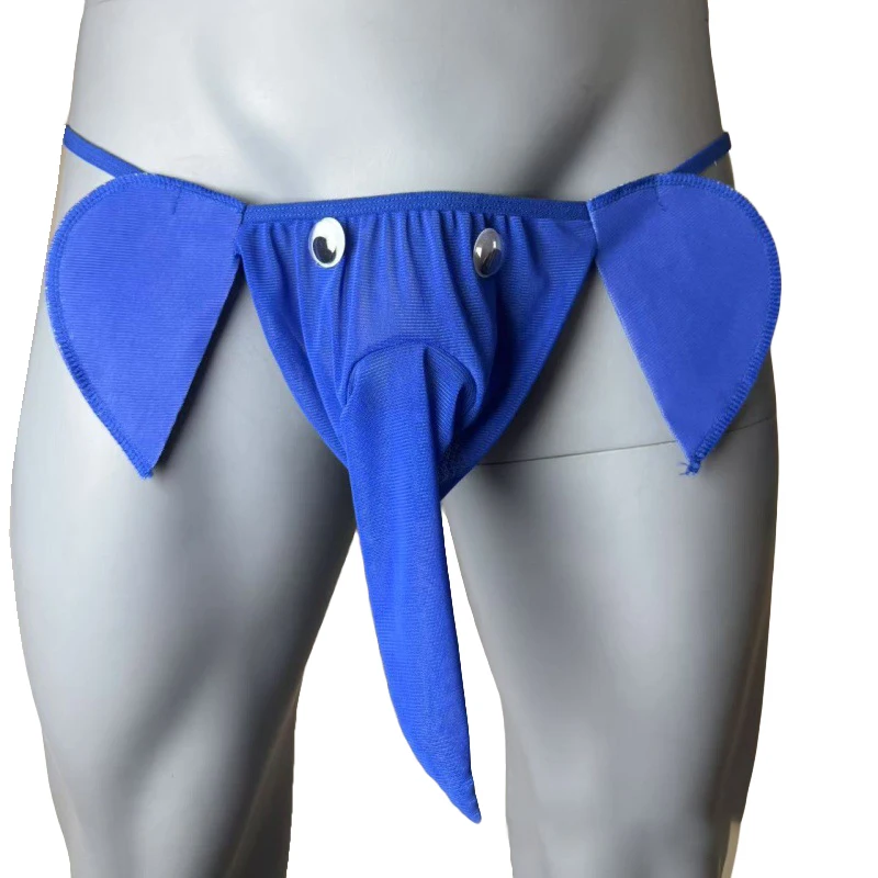 ホットな男性用象鼻Tバックソングメッシュセクシーアダルト下着、面白いペニススリーブオナホール、男性用ランジェリー、ゲイ向け