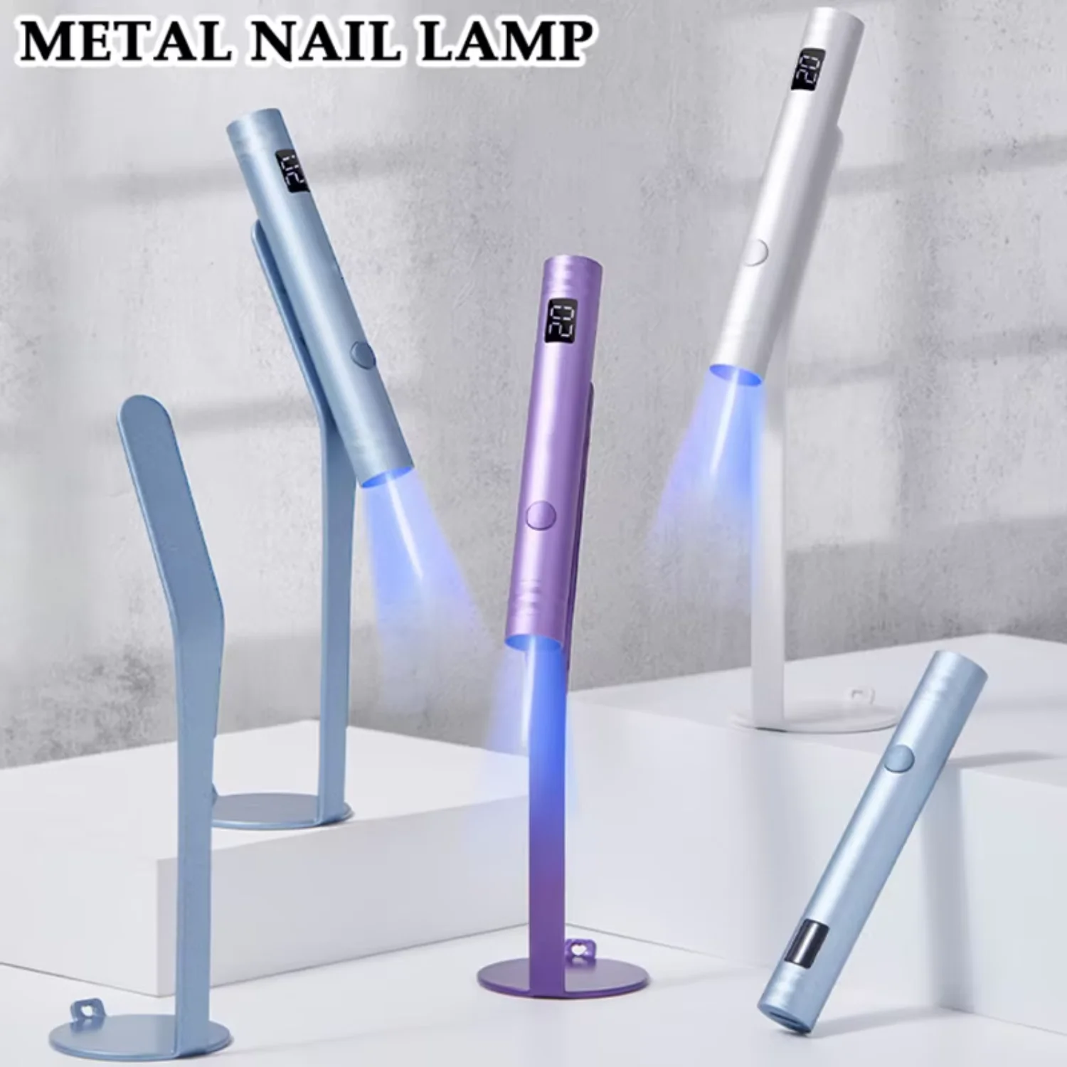 

미니 UV LED 네일 드라이어, 휴대용 UV 라이트 램프, 젤 네일 광택제, 360° ° 회전, 마그네 Ki 거치대,