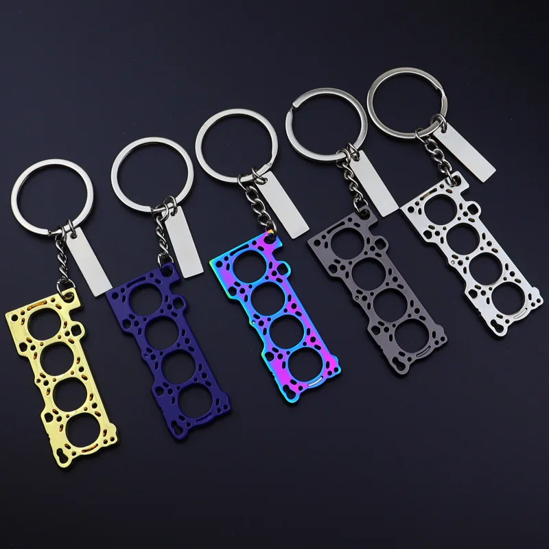 3D cylinder gasket keychain for men key ring car key chain key holder creative portachiavi chaveiro llaveros hombre