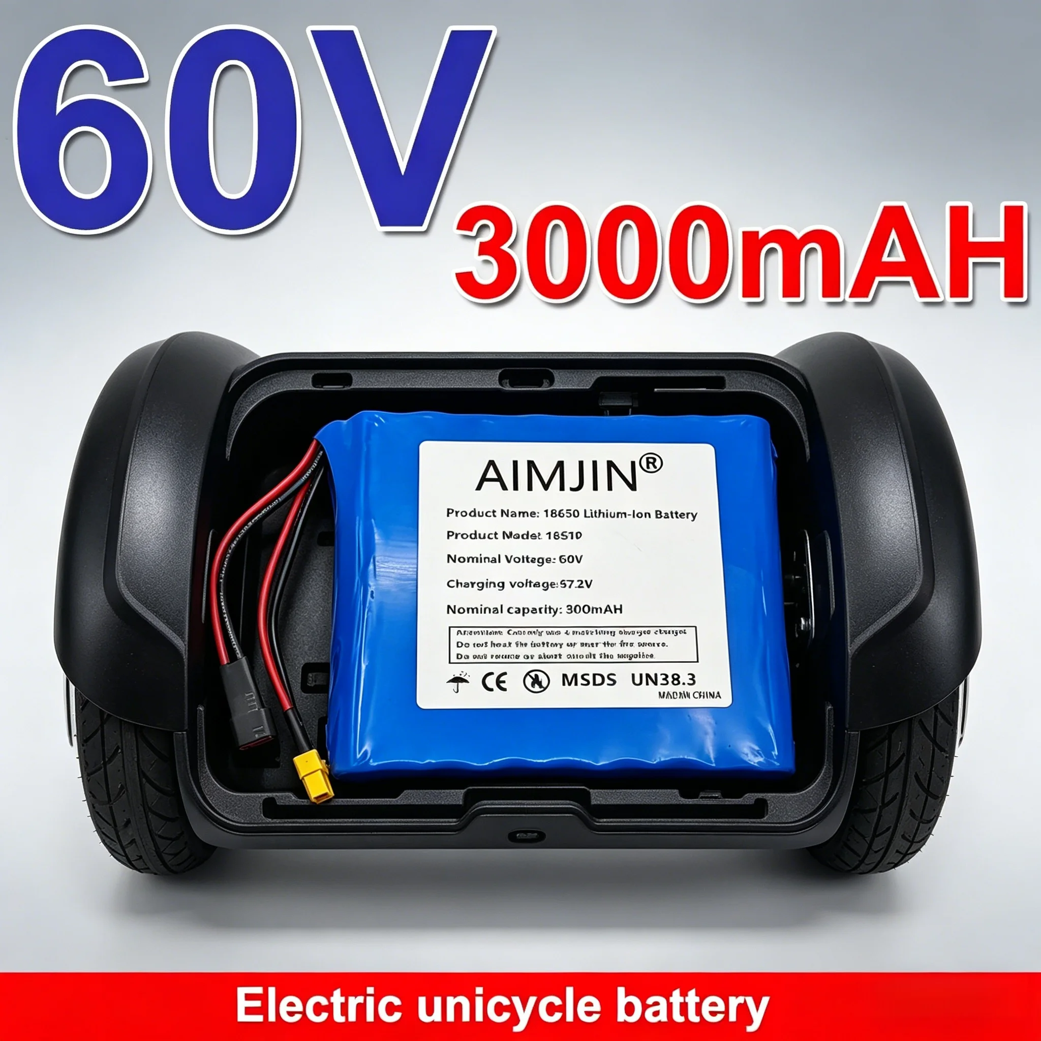 

16S1P Battery Pack Universal for Electric Balance Torsion Car 3000mAh 132wh 60V 3.0Ah Li-Ion