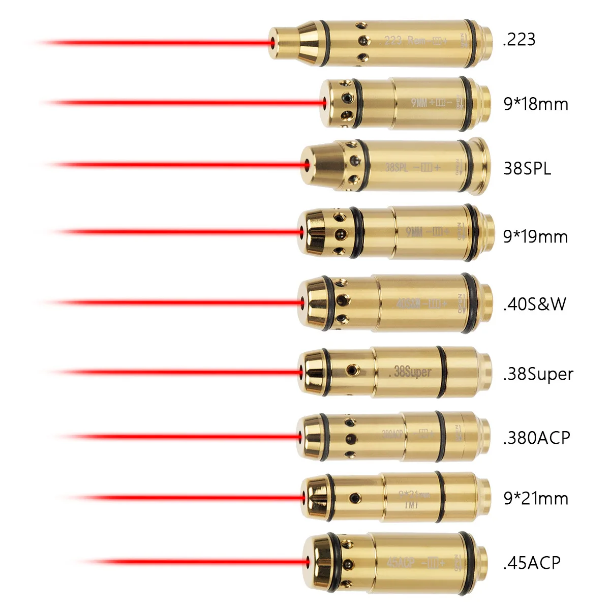 

9mm 380ACP 40S&W 223Rem Dry Fire Laser Trainer for Shooting Competition Tactical.