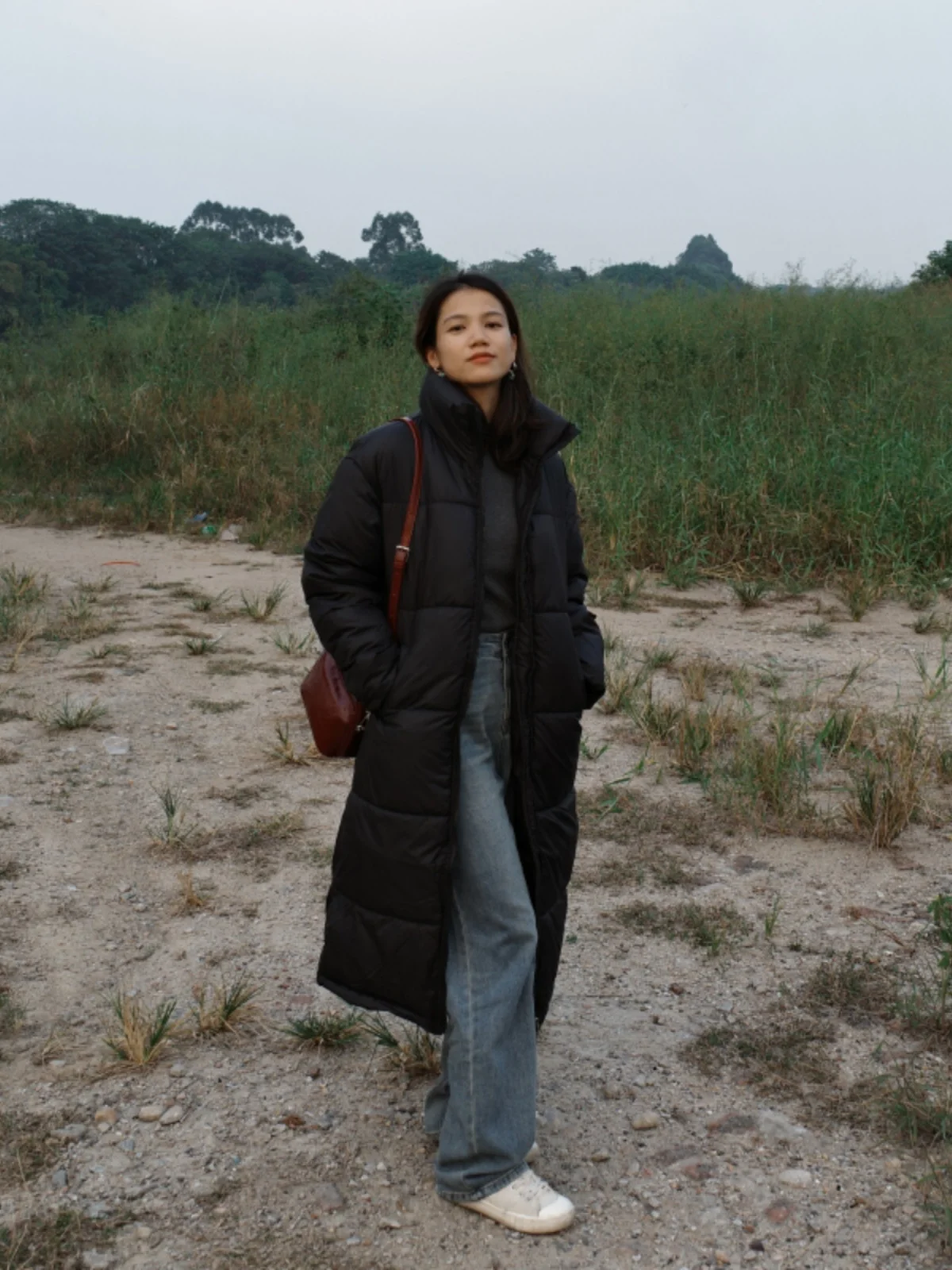 

Ретро-куртка в корейском стиле, удлиненная, из хлопка, на молнии, зимняя, повседневная, свободного кроя, для студенток, прямая, в стиле ап.